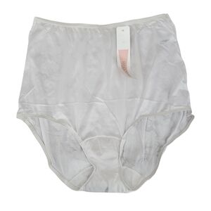 Shadowline 17032 Vintage 90s Women's White High Waist Full Briefs Panty